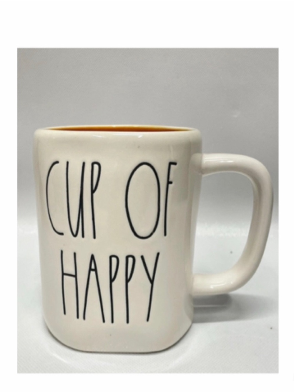 NEW Rae Dunn Cup Of Happy Mug with Orange Interior